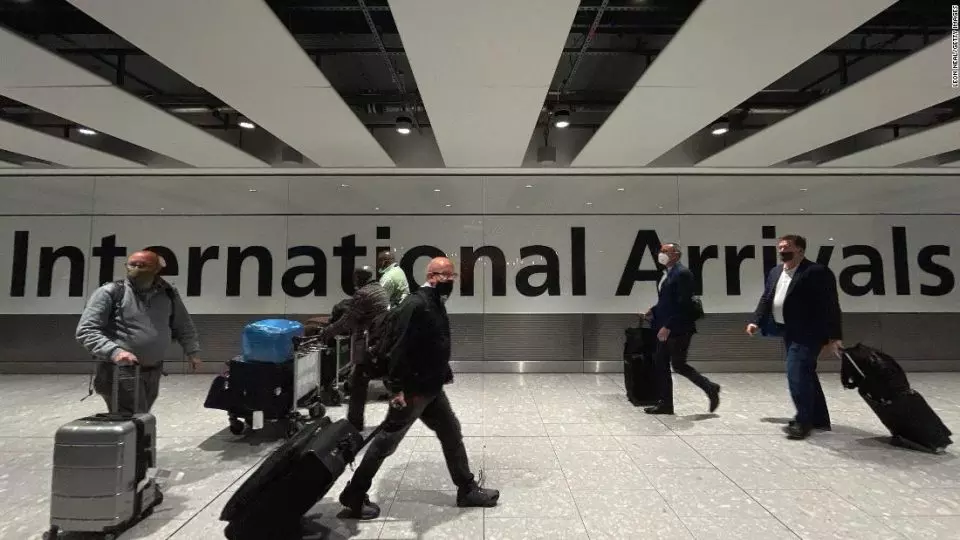 International arrival, airport, India,