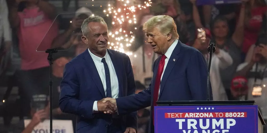 Robert F Kennedy Jr (left) with US President-elect Donald Trump