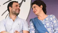 Congress MPs Rahul Gandhi and his sister Priyanka Gandhi