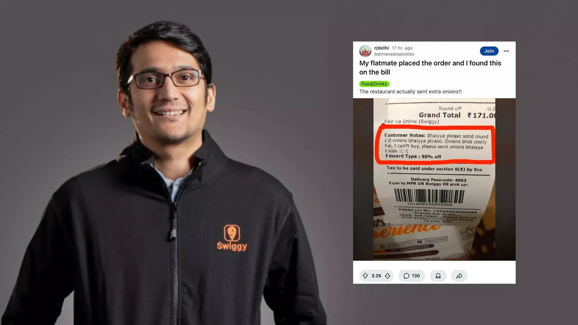 ‘Bahut expensive hai’: Swiggy customer begs for more onions; what happens next?