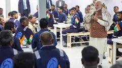 PM Modi meets Indian expats at labour camp in Kuwait