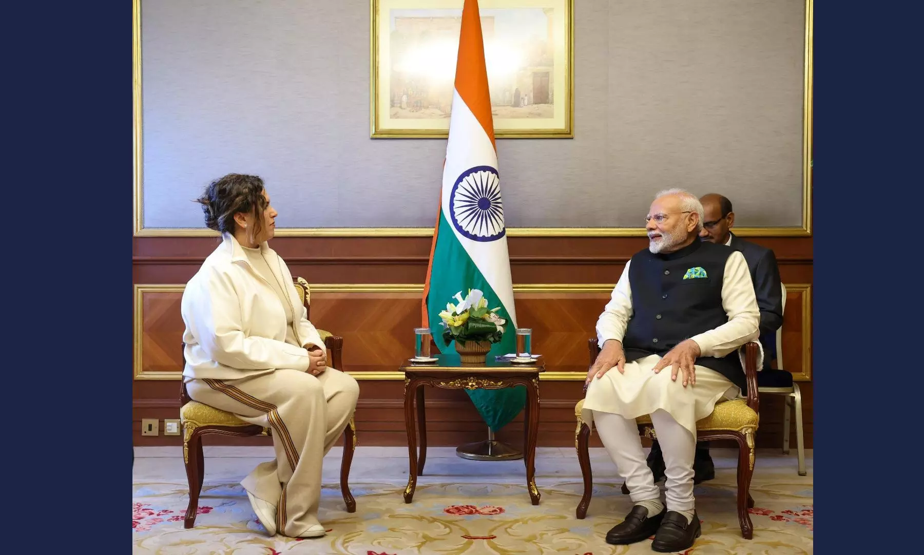 Narendra Modi, Shaikha AJ Al-Sabah, Yoga practitioner