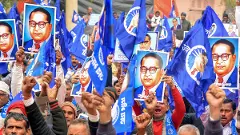 Raipur | Cong members detained during protest against Amit Shahs remarks on Ambedkar