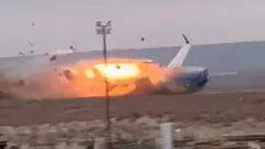 Azerbaijan Airlines plane with 67 on board crashes in Kazakhstan