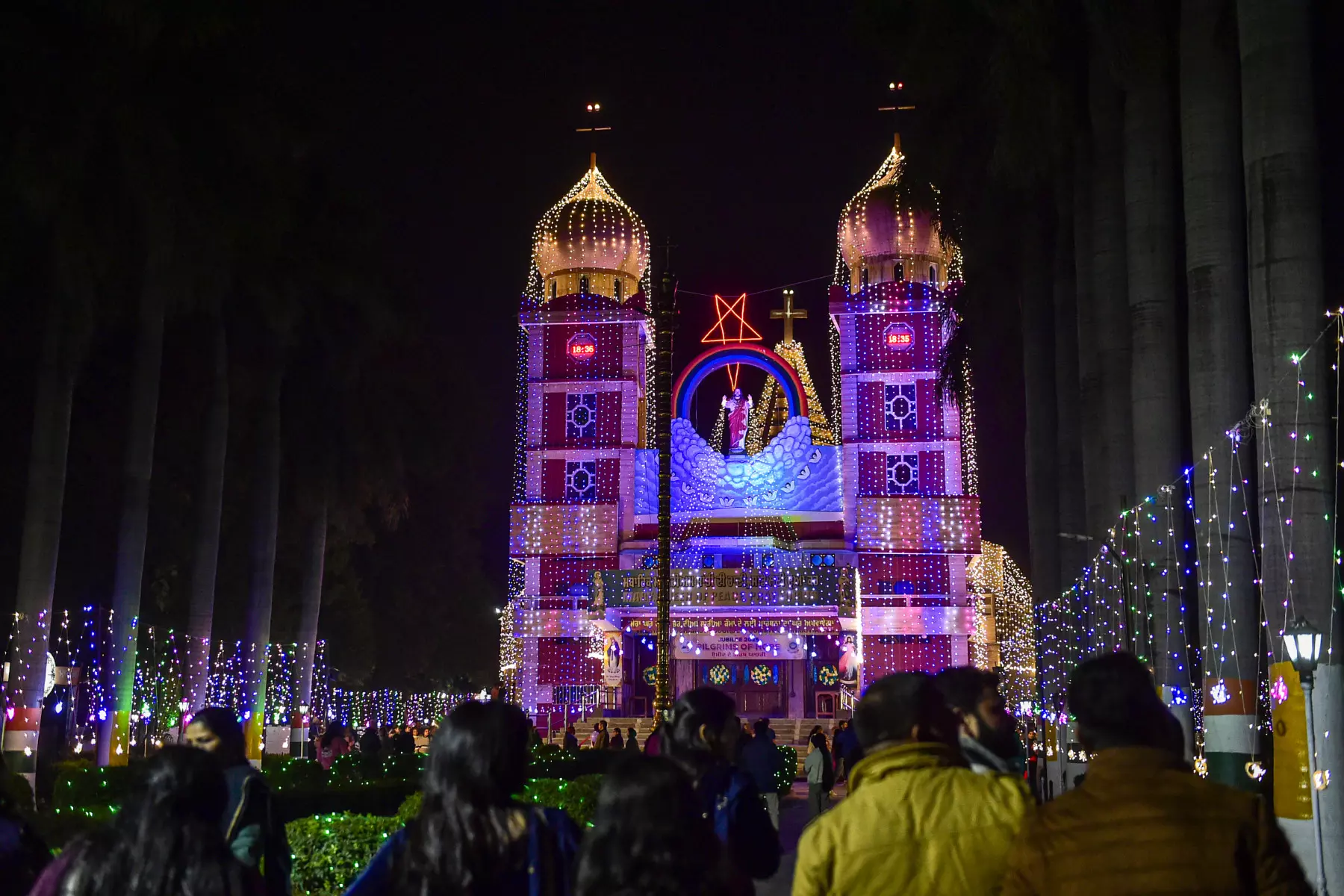 Christmas celebration at a church