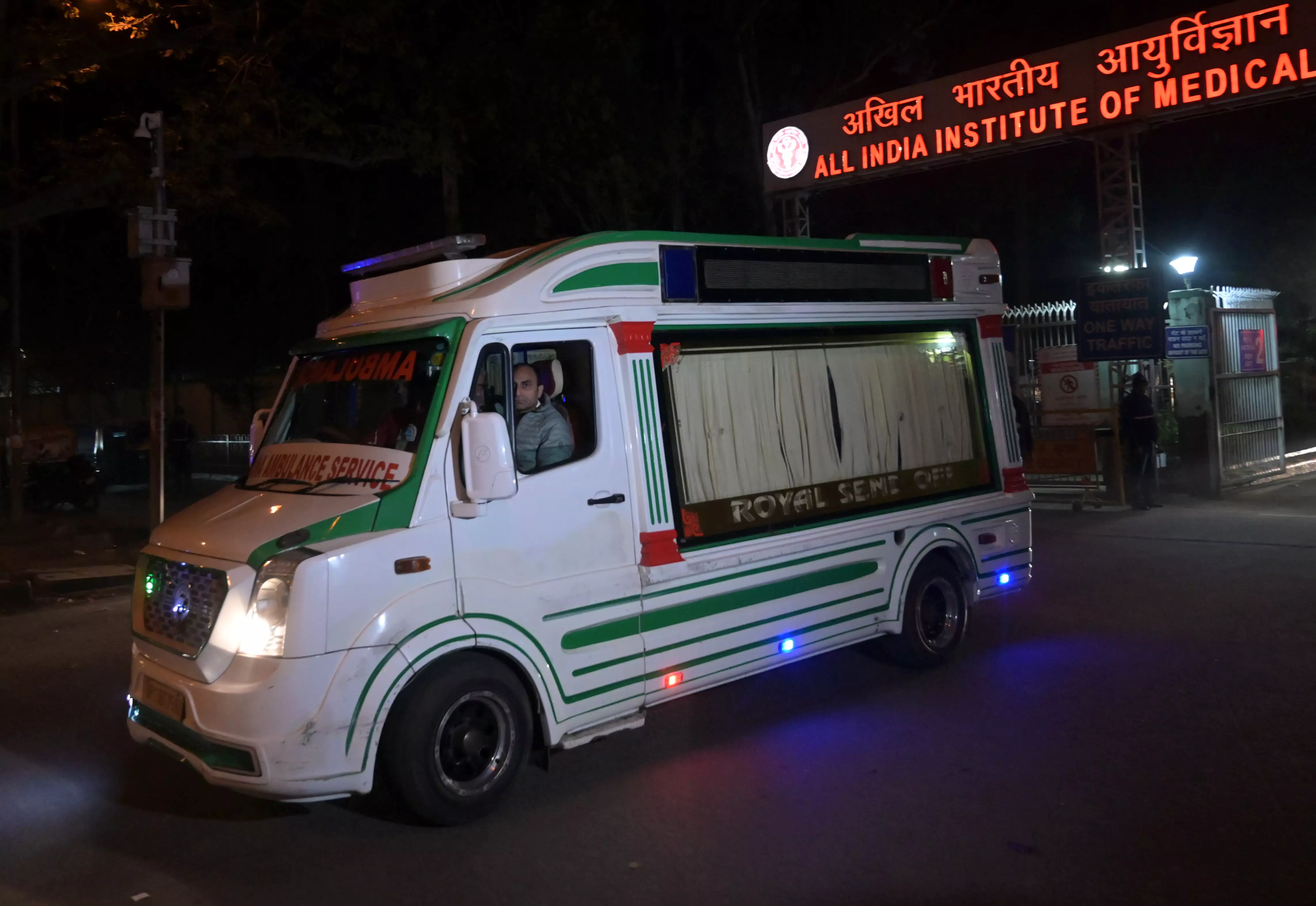 Mortal remains of former Prime Minister Manmohan Singh were taken from AIIMS to his residence, in New Delhi, Thursday night, December 26. PTI