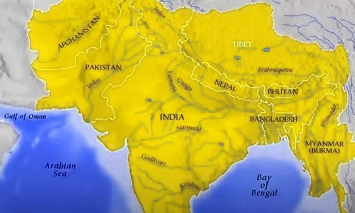 Map of Akhand Bharat