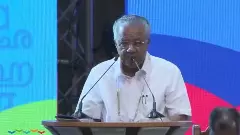 Kerala CM Pinarayi Vijayan at the KLIBF in Thiruvananthapuram