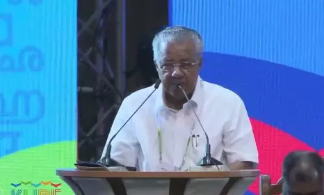 Kerala CM Pinarayi Vijayan at the KLIBF in Thiruvananthapuram