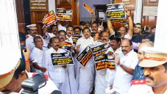AIADMK MLAs protest in Chennai