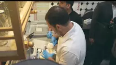 Rahul Gandhi at Keventers store in Delhi