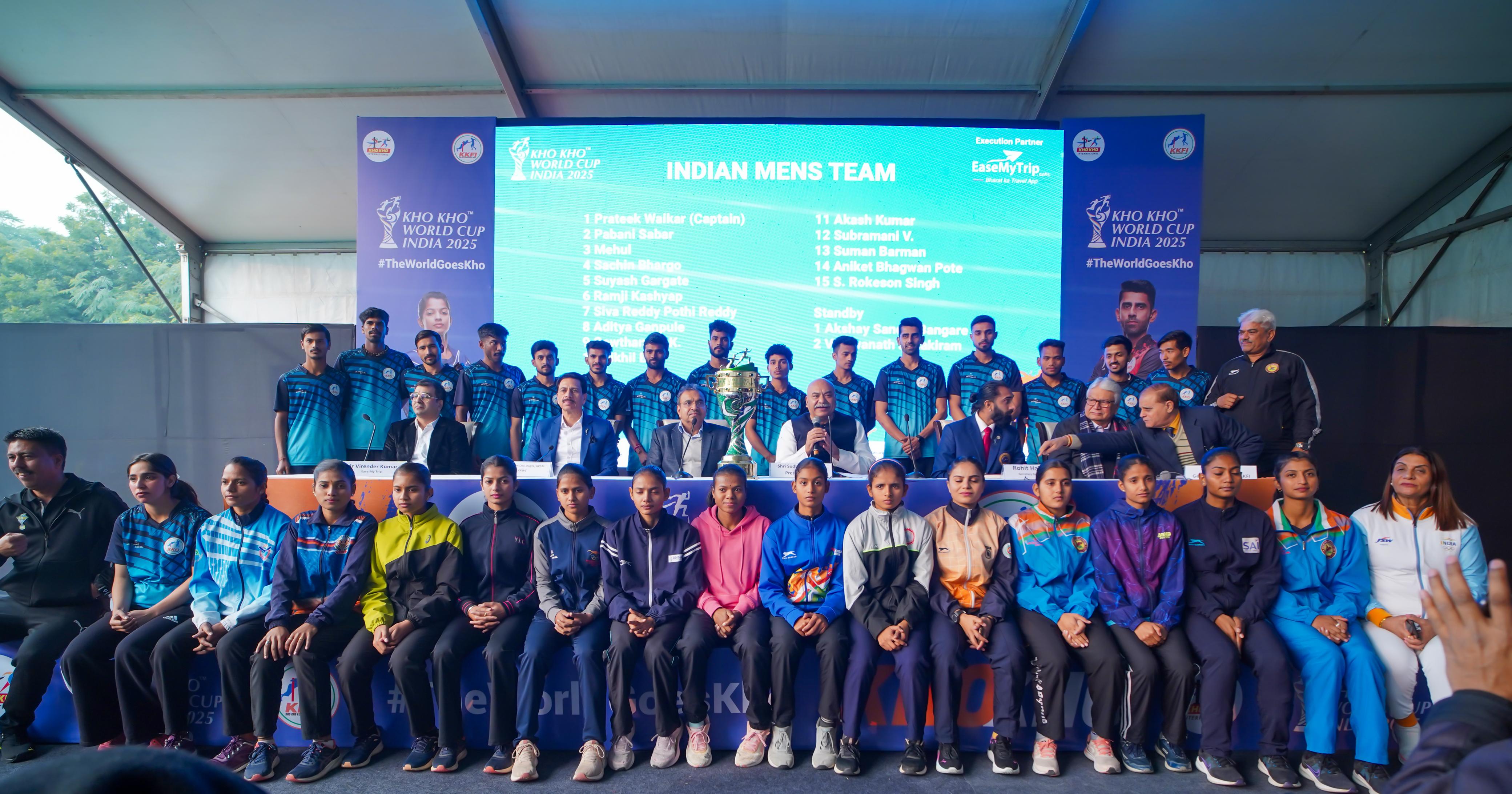 Kho Kho World Cup 2025 Indian men's and women's teams announced