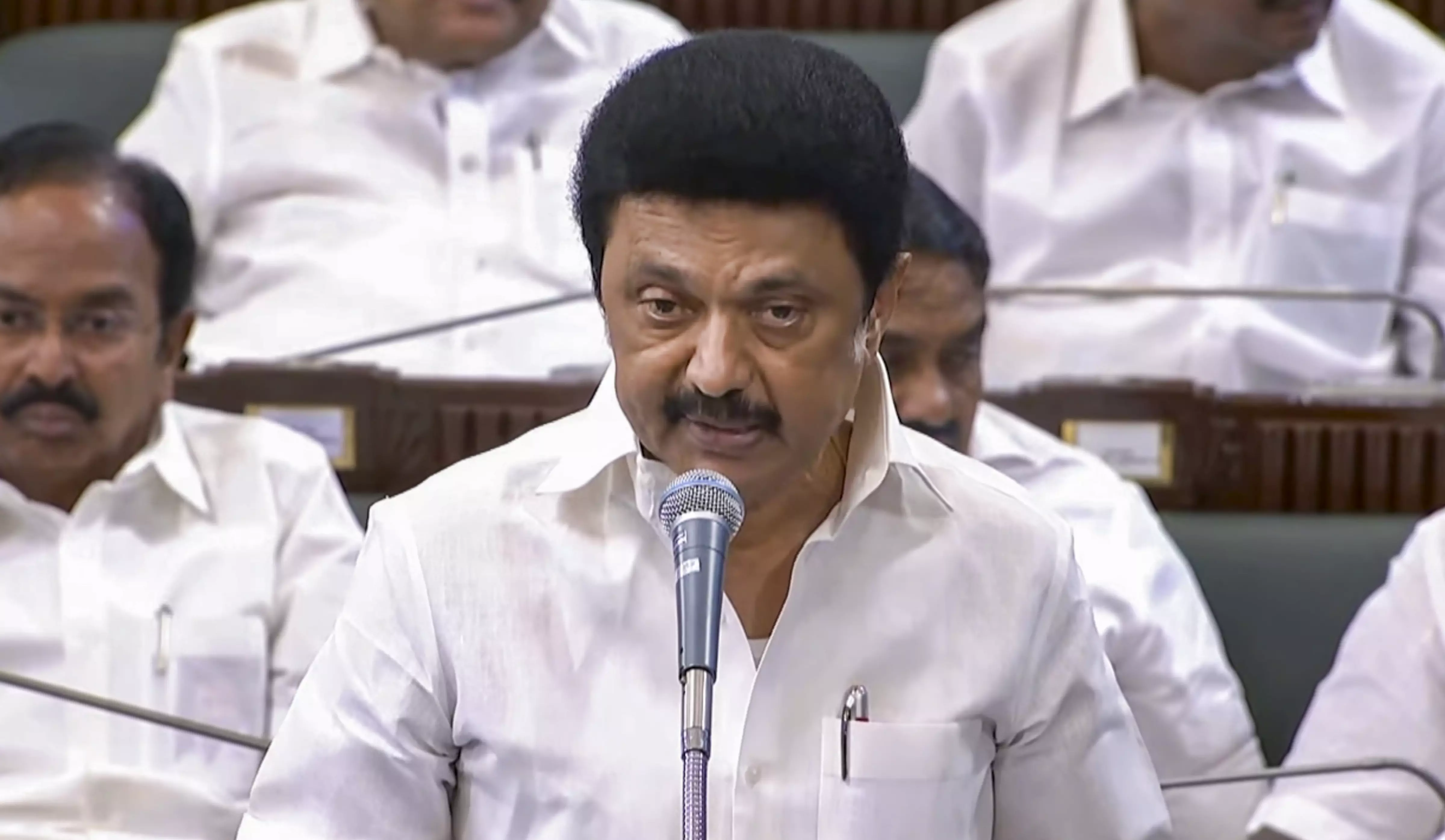 MK Stalin in the Legislative Assembly