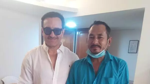 Saif Ali Khan with Bhajan Singh Rana
