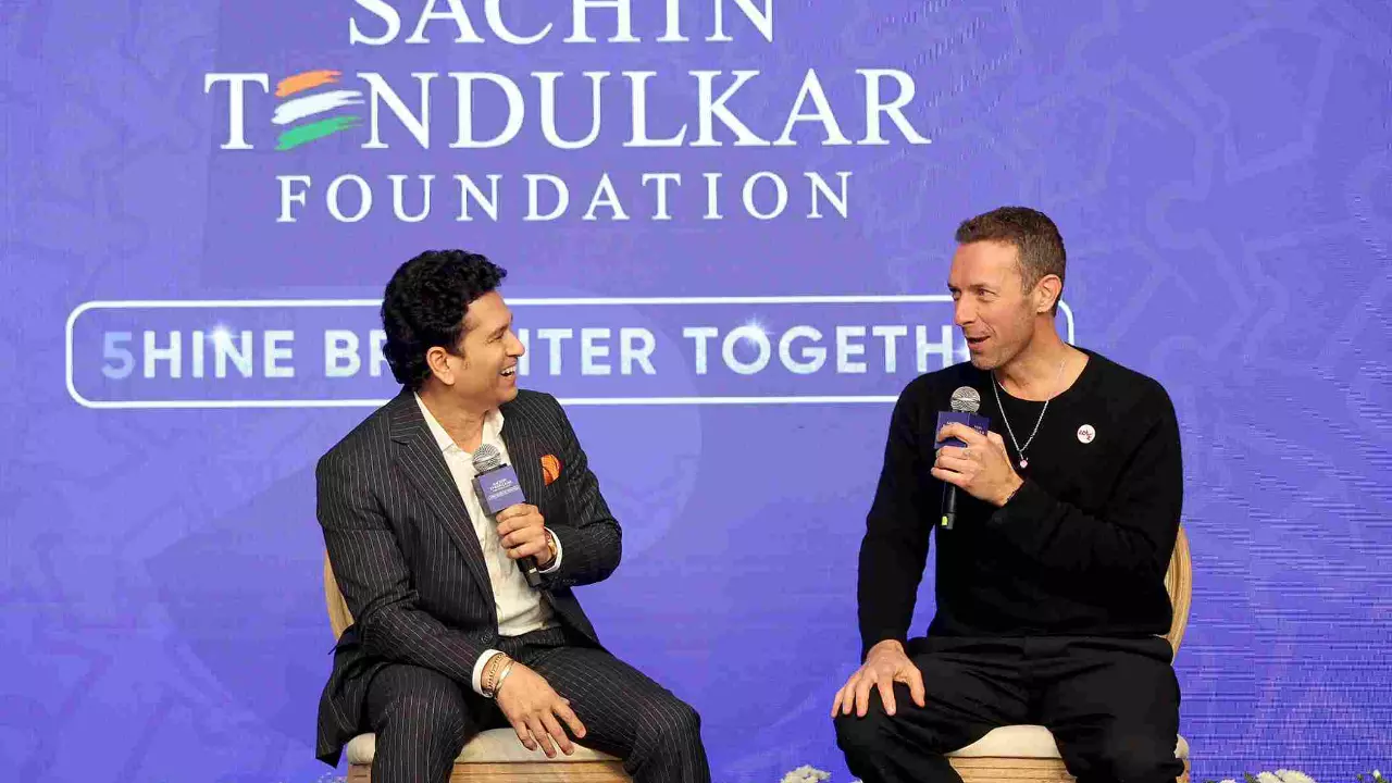 Coldplay, Chris Martin, Sachin Tendulkar