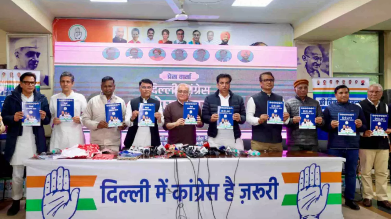 Congress manifesto release delhi polls 2025