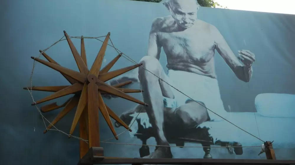 Charkha at Gandhi Ashram in Ahmedabad. Photo: Wikimedia Commons