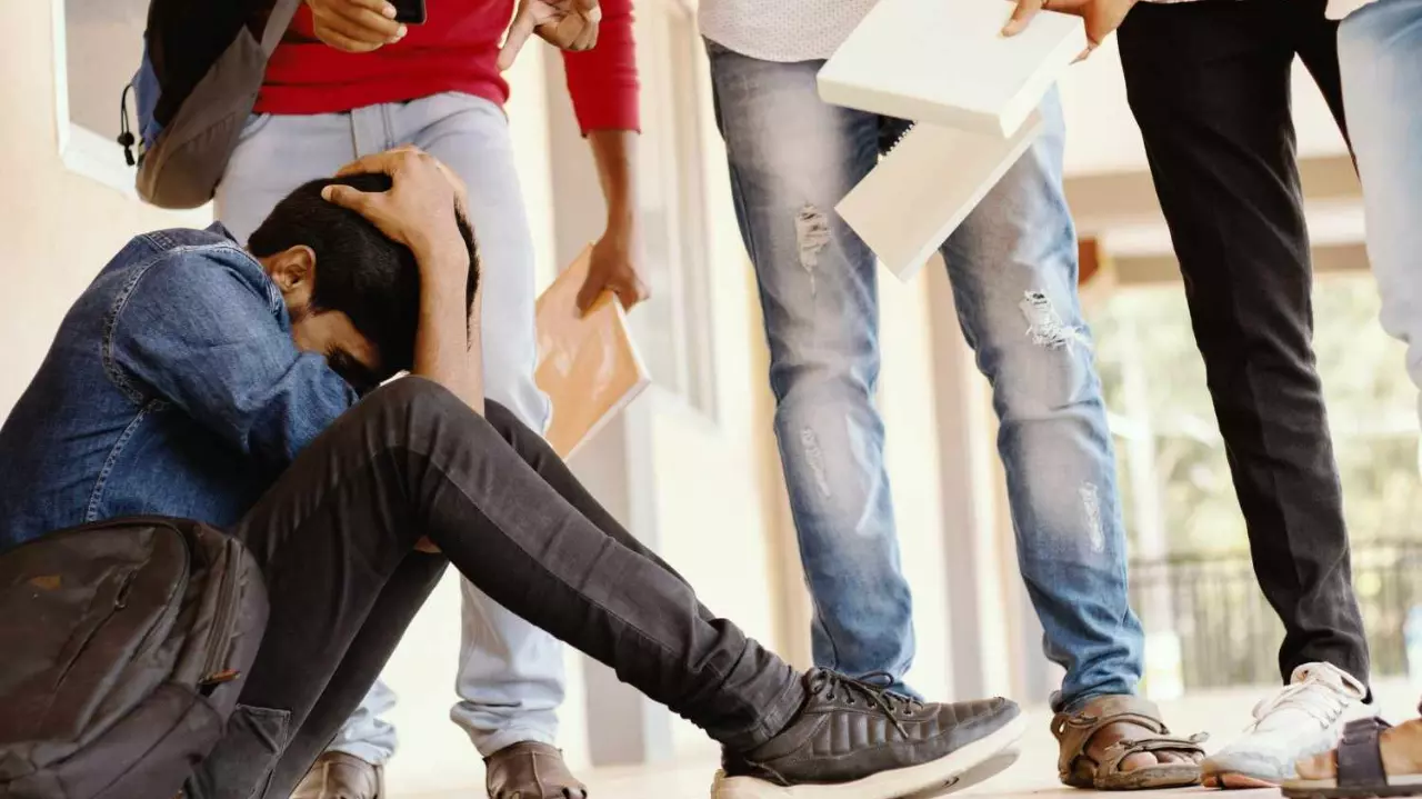 Teenage boy being bullied at school