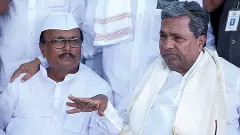 Congress MLA BR Patil (left) with Karnataka Chief Minister Siddaramaiah