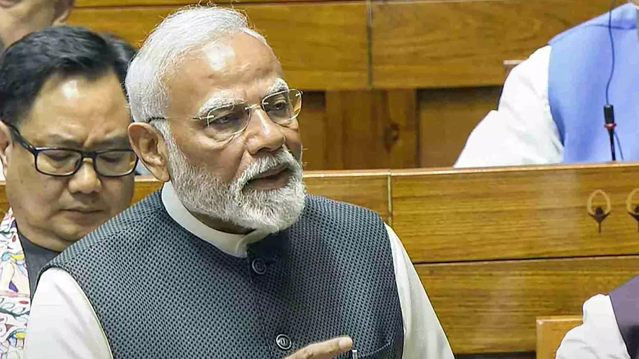 ‘AAP-da’: Day before Delhi voting, Modi targets Kejriwal in Parliament