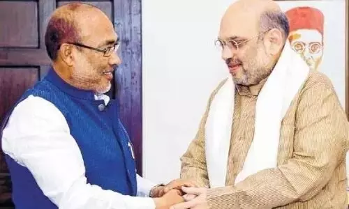 Biren Singh, Amit Shah