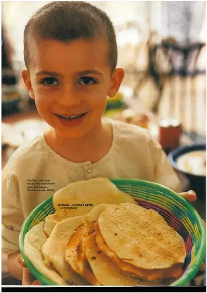 Vayu Hill-Maini as a child at Kitchen; he had developed interest in cooking and science early in his childhood. 