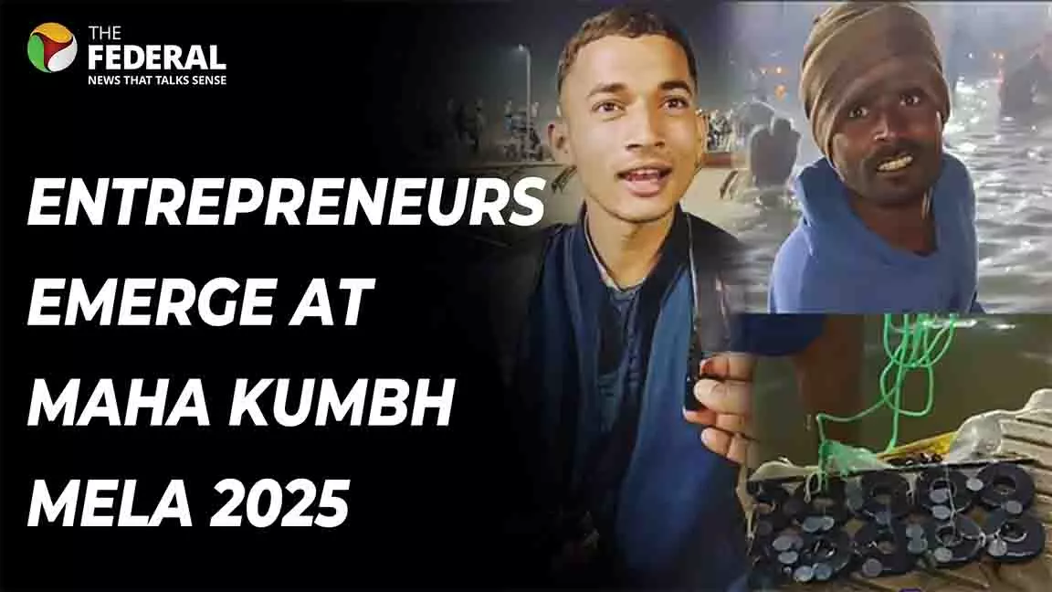 From selling neem twigs to magnet-fishing coins, Kumbh means business