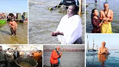 Celebrities at Maha Kumbh Mela 2025.