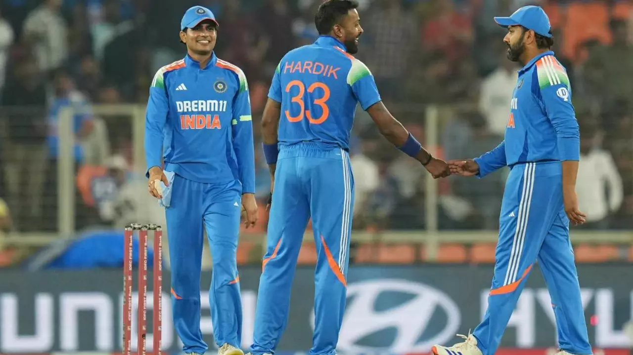 Shubman Gill, Hardik Pandya, Rohit Sharma