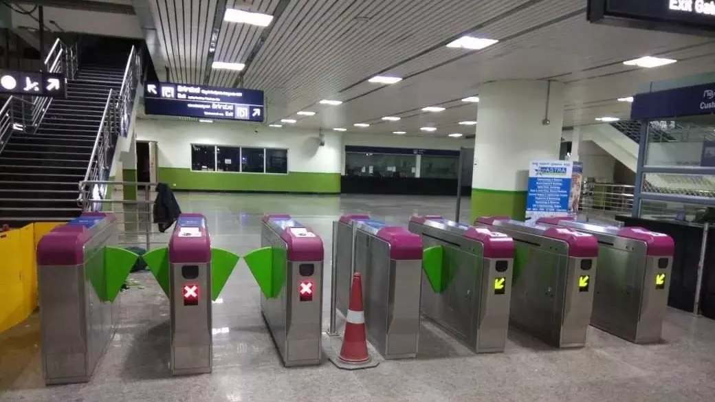Bengaluru Metro entry and exit gates