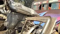 Bus-car collision on Mirzapur-Prayagraj highway