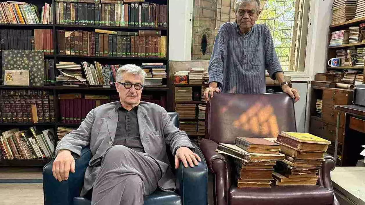 German filmmaker Wim Wenders visits Satyajit Ray’s house in Kolkata