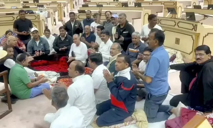 Rajasthan Congress MLAs dharna