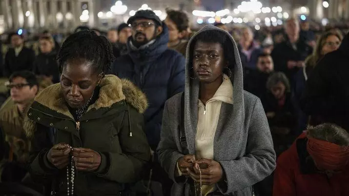 Night vigil at the Vatican