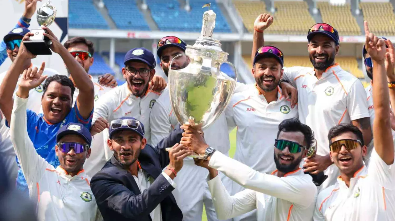 Vidarbha win Ranji Trophy title after draw against Kerala in final