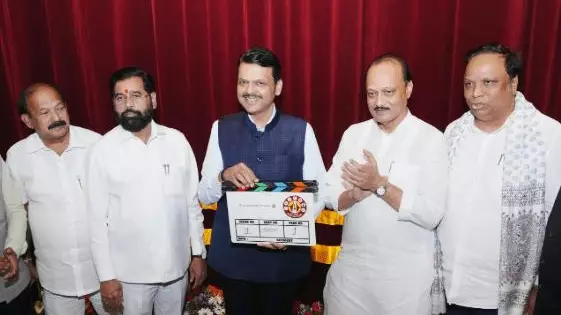 Devendra Fadnavis with Eknath Shinde and Ajit Pawar.
