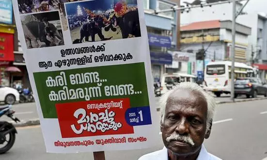 Protester in Kerala