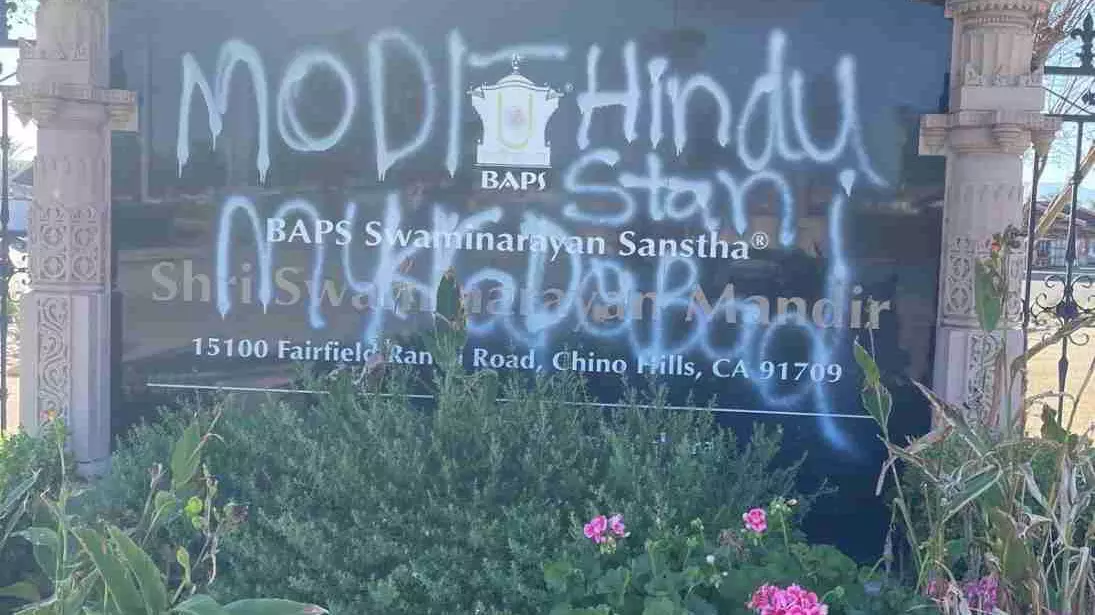 BAPS Hindu temple vandalised in the US