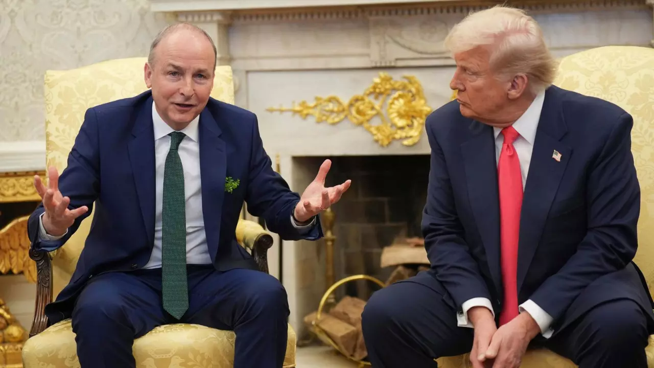 US President Donald Trump reversed his decision on the mass displacement of Palestinians during a meeting with Irish PM Micheál Martin on Wednesday
