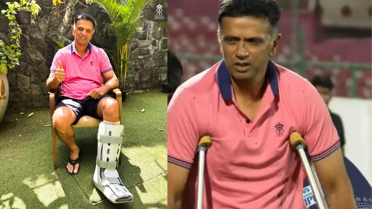 Rahul Dravid rolled up to the Rajasthan Royals team practice and mentored young opener Yashavi Jaiswal while being in crutches