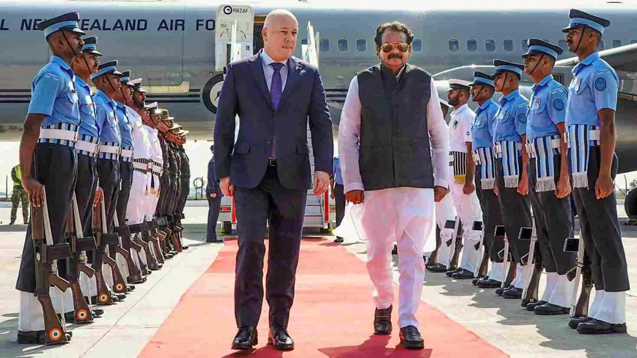 New Zealand PM arrives on 5-day India visit