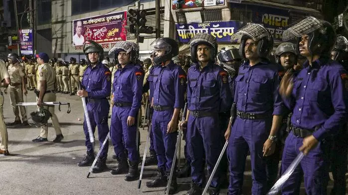 Security personnel in Chitnis Park area of Nagpur