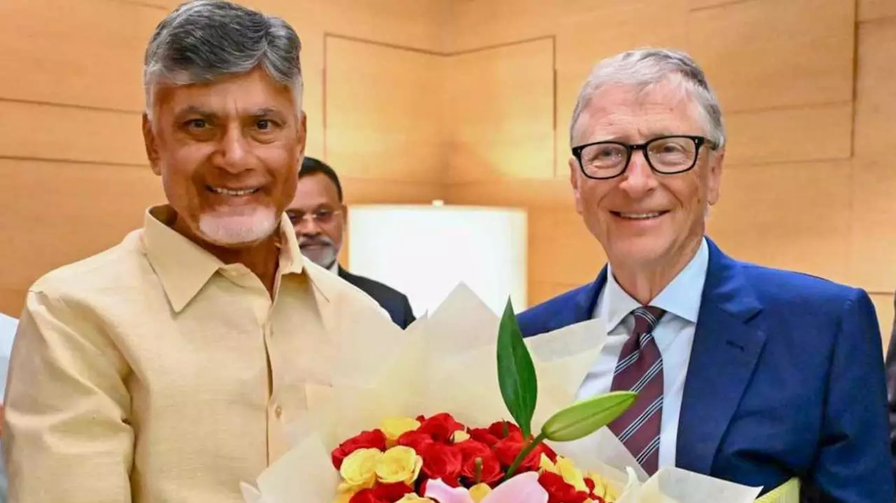 Bill Gates to visit Andhra today, hold talks with CM Naidu on health, AI Bill Gates to visit Andhra today, hold talks with CM Naidu on health, AI