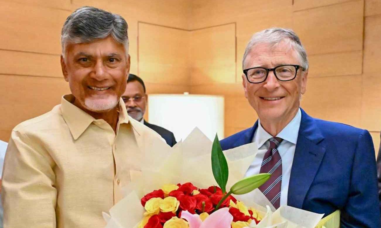 Bill Gates to visit Andhra today, hold talks with CM Naidu on health, AI