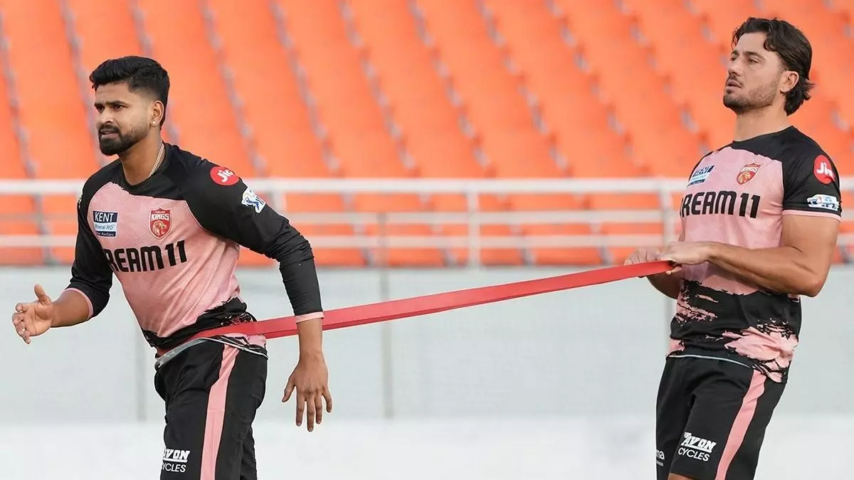 Punjab Kings (PBKS) captain Shreyas Iyer and teammate Marcus Stoinis