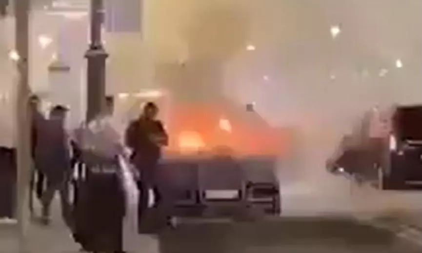 Putins limousine explodes