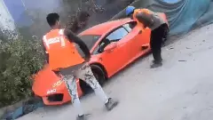 Noida Lamborghini crash