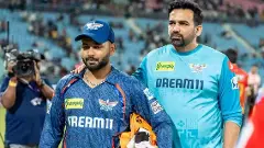 Lucknow Super Giants (LSG) captain Rishbah Pant (left) and team mentor Zaheer Khan