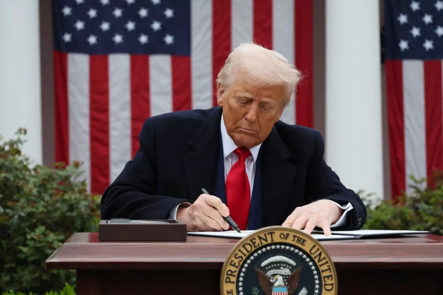 trump tariff rose garden