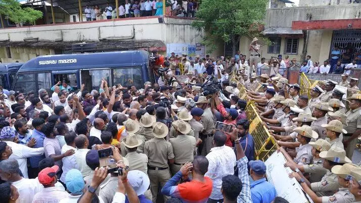 BJP protest in Kodagu, Karnataka